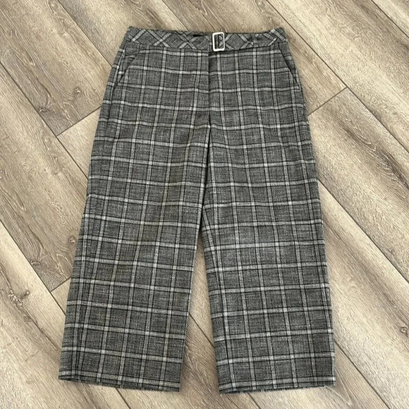 Robell wide leg plaid cropped pants modell cloe 09 size 10 - Picture 2 of 6
